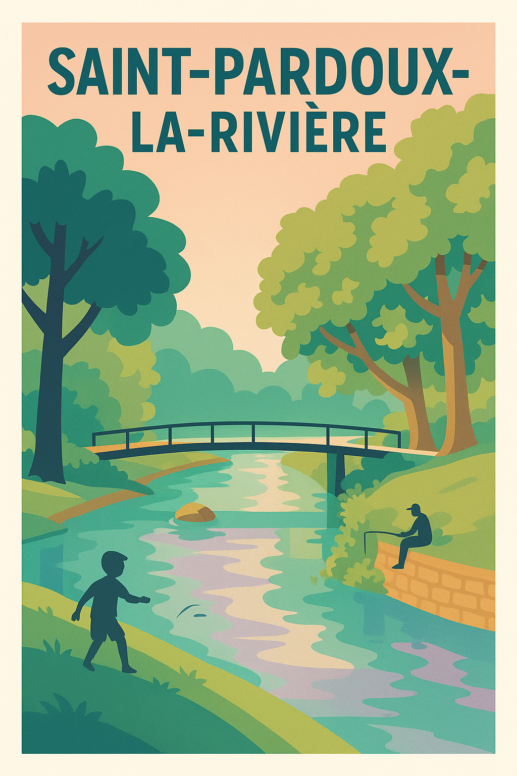 Affiche de Saint-Pardoux-la-Rivière - Sérénité au fil de l'eau