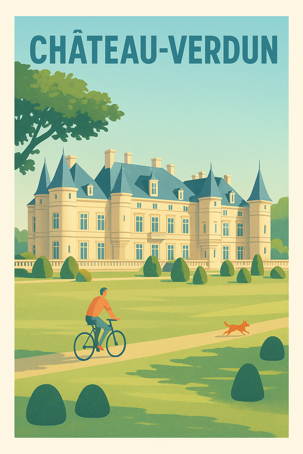 Affiche Château-Verdun — Sérénité au cœur du patrimoine · poster d'art de Château-Verdun