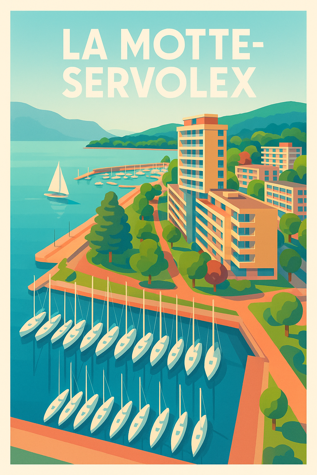 Affiche de La Motte-Servolex - Charme et Sérénité au Bord du Lac