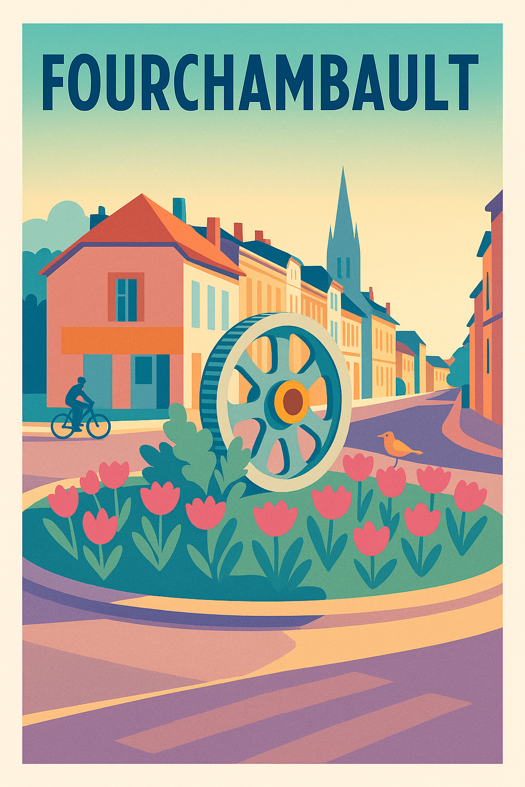Affiche de Fourchambault - Charme et couleurs en ville