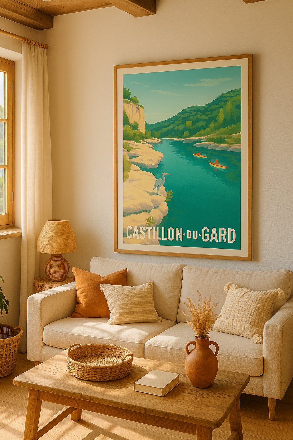 Mise en situation Affiche de Castillon-du-Gard - Nature et Aventure en Provence
