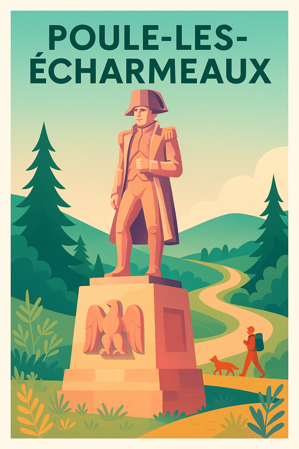 Affiche de Poule-les-Écharmeaux - L'Esprit Historique et Naturel