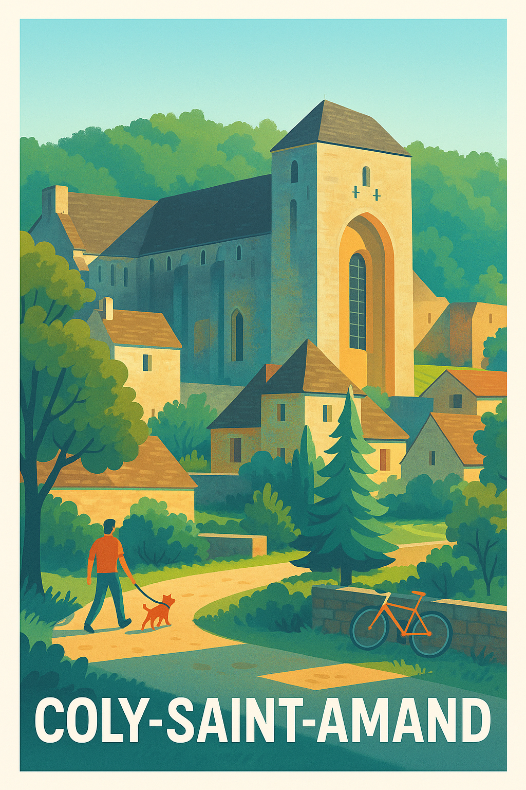 Affiche Coly-Saint-Amand — Sérénité au cœur du Périgord · poster d'art de Coly-Saint-Amand