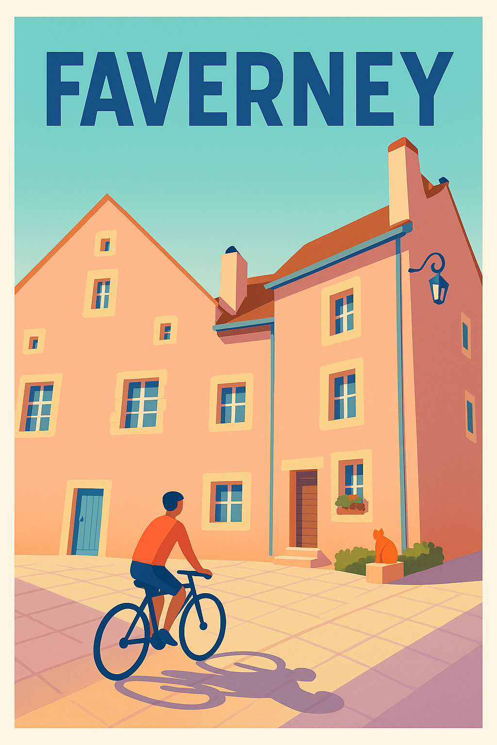 Affiche de Faverney - Douceur et lumière au cœur de la ville