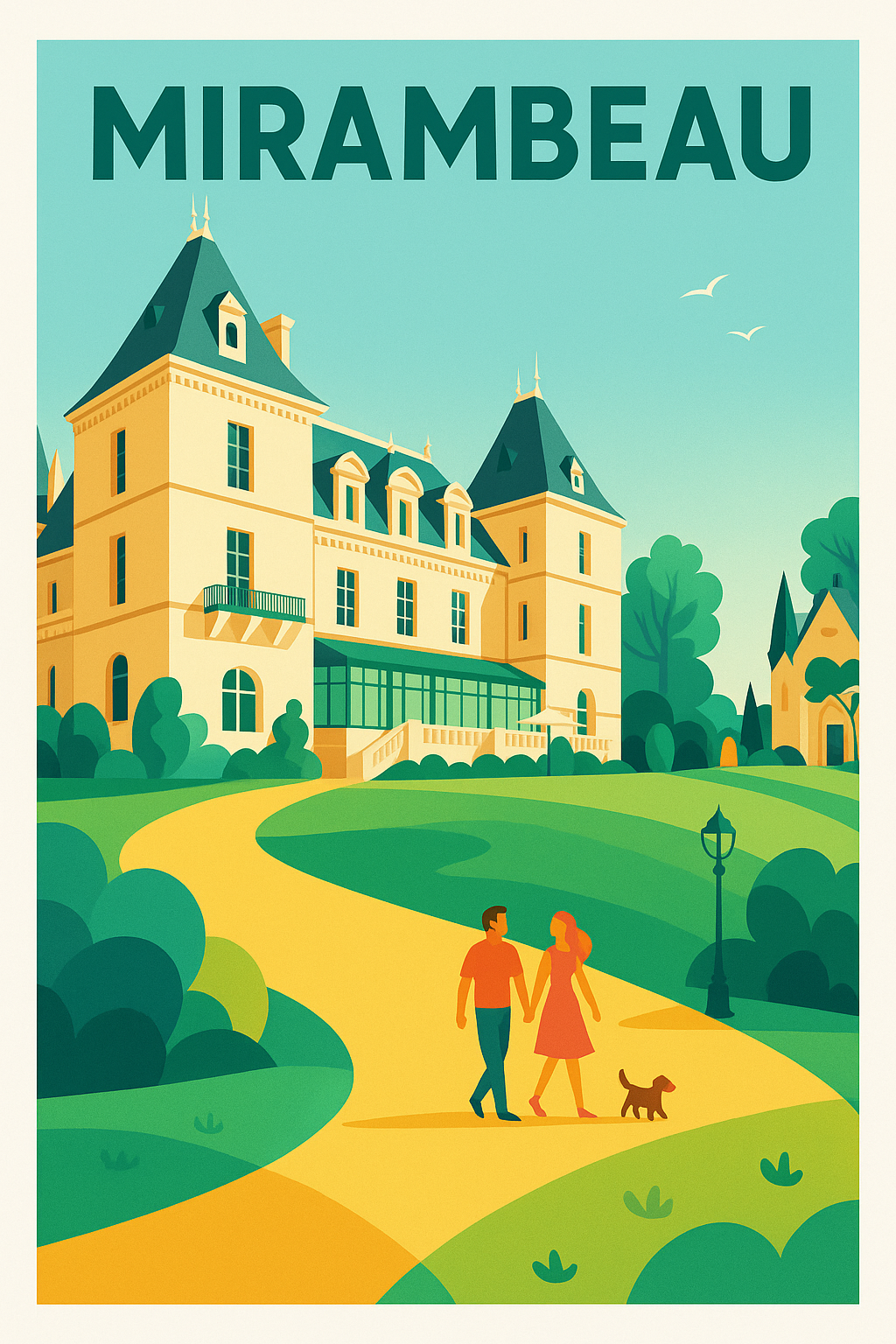 Affiche de Mirambeau - Promenade romantique au château