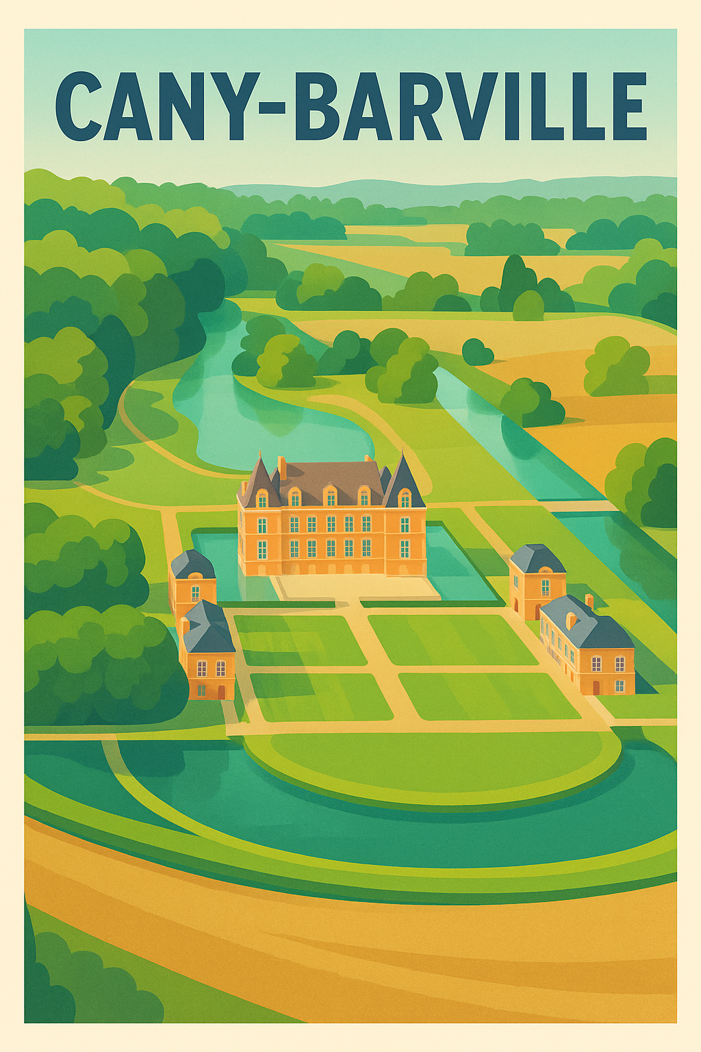 Affiche de Cany-Barville - Élégance et sérénité en Normandie