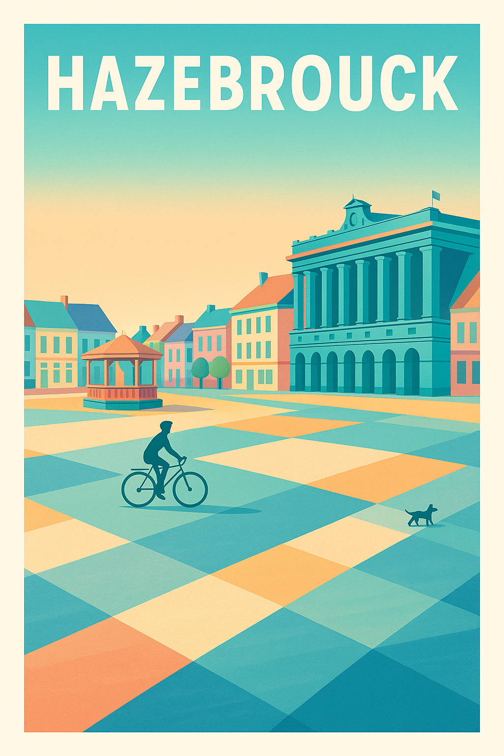 Affiche Hazebrouck — Charme et sérénité au cœur de la ville · poster d'art de Hazebrouck
