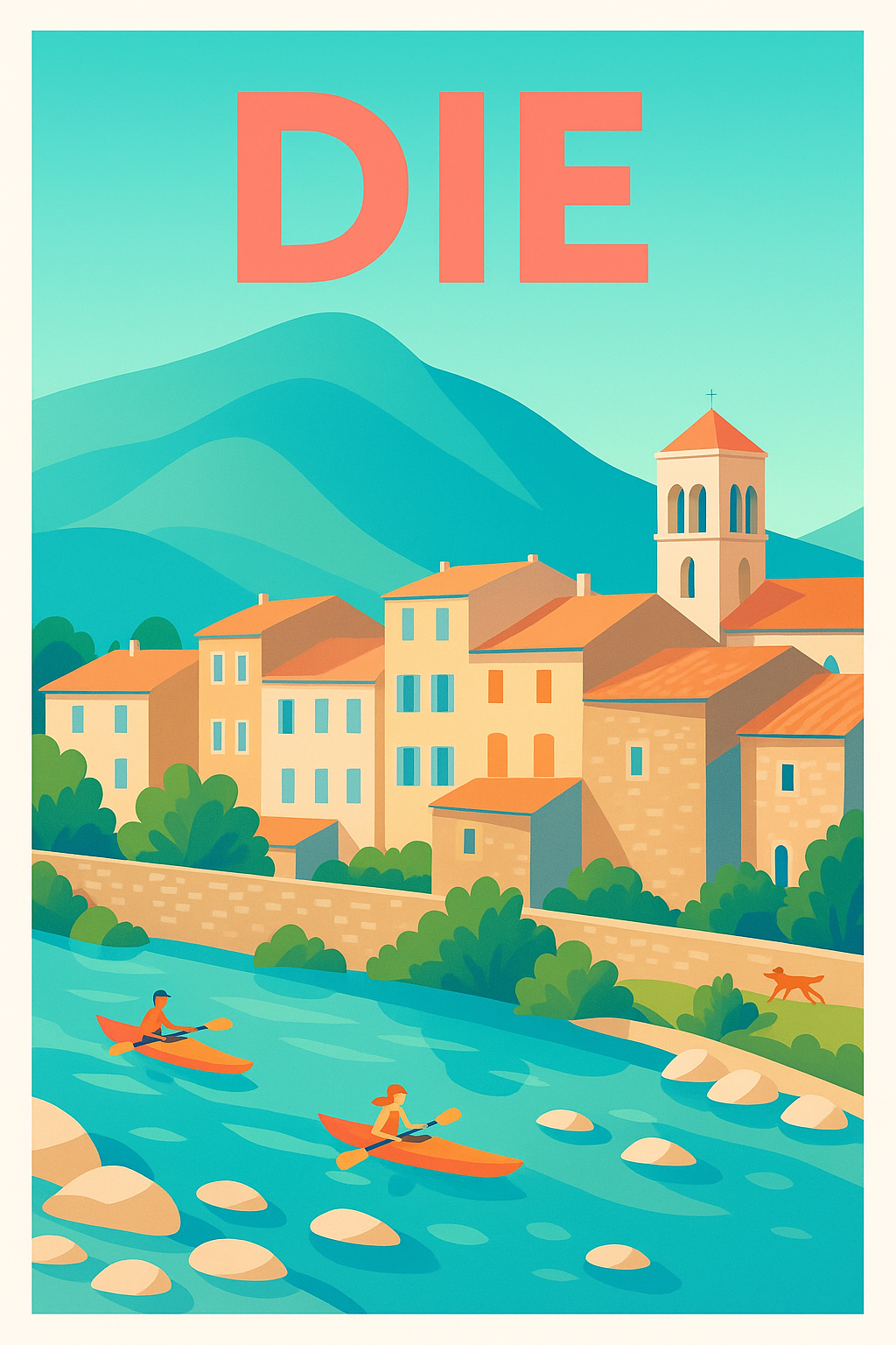 Affiche de Die - Charme et nature en vallée de la Drôme