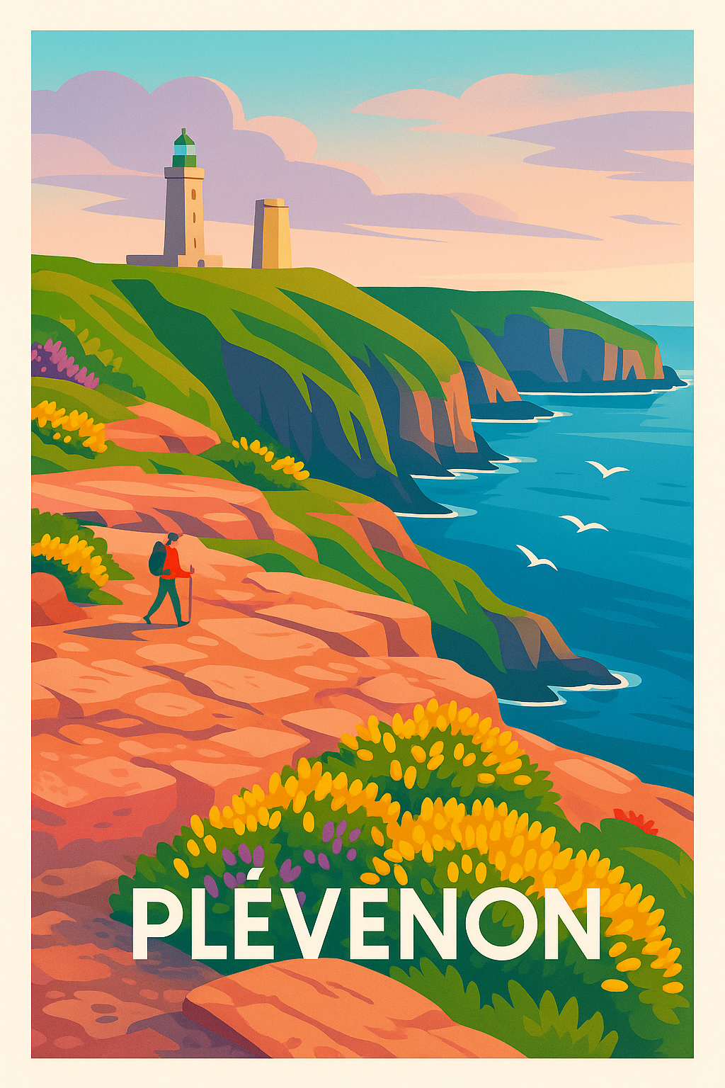Affiche de Plévenon - Escapade naturelle sur les falaises bretonnes