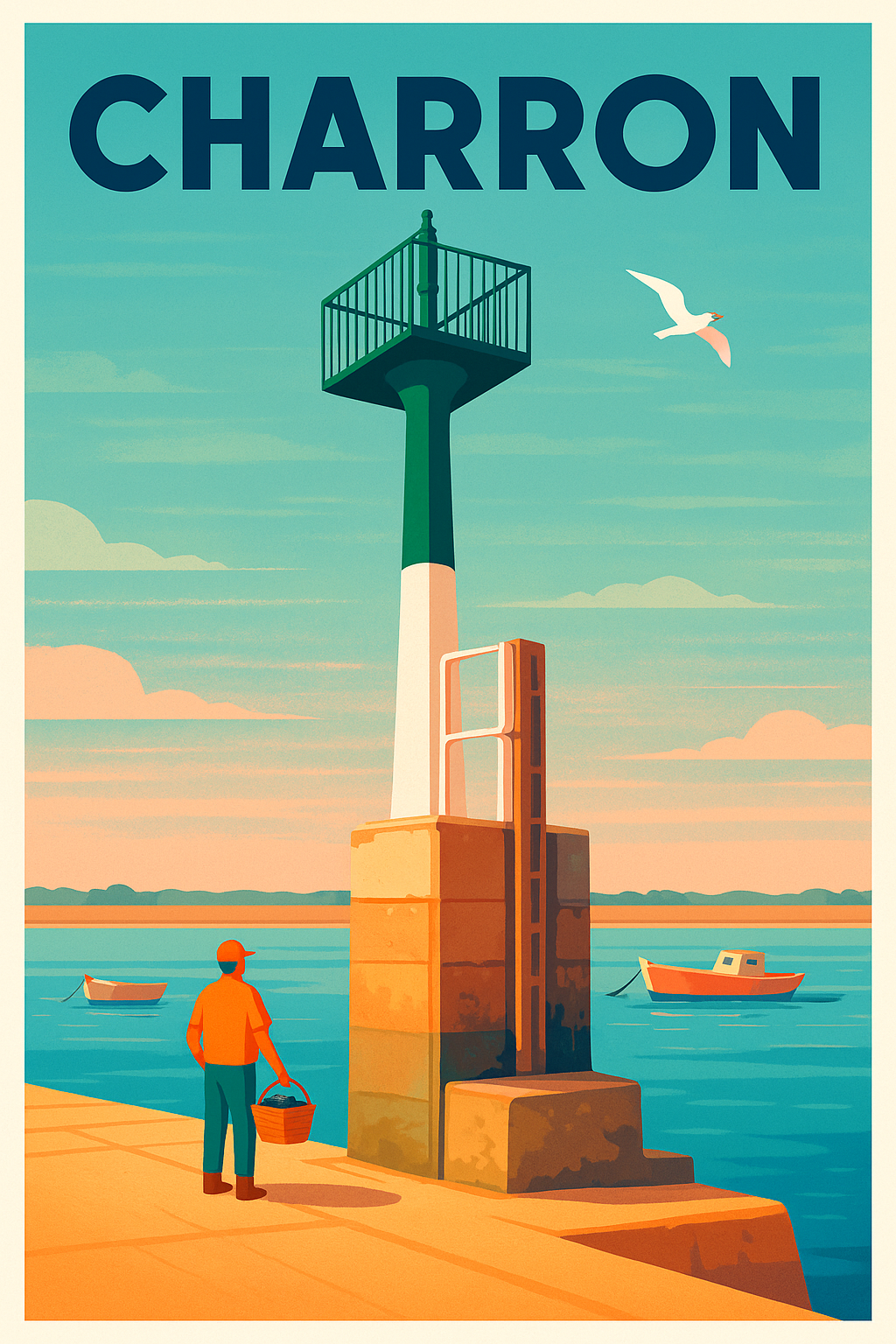 Affiche de Charron - L'authenticité du port en bord de mer