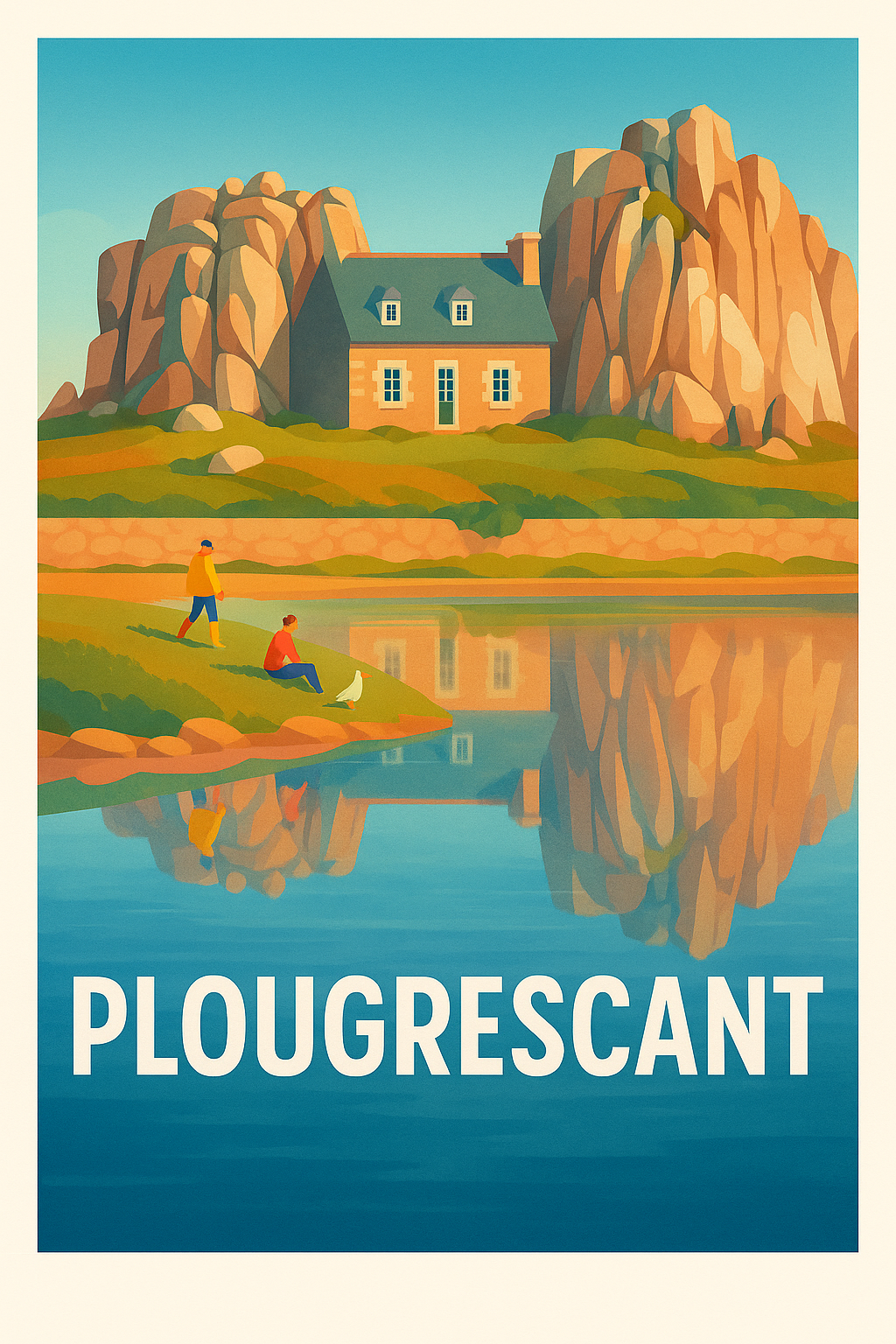 Affiche de Plougrescant - Charme naturel entre mer et roche