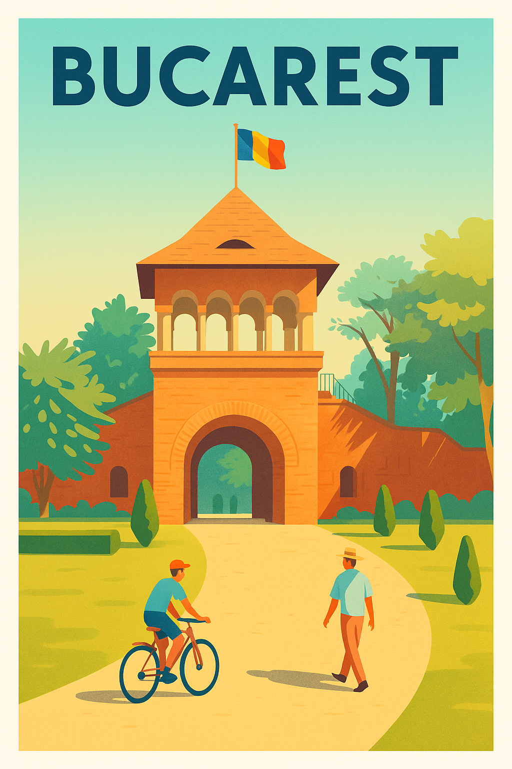 Affiche de Bucarest - Élégance et sérénité au cœur de la capitale