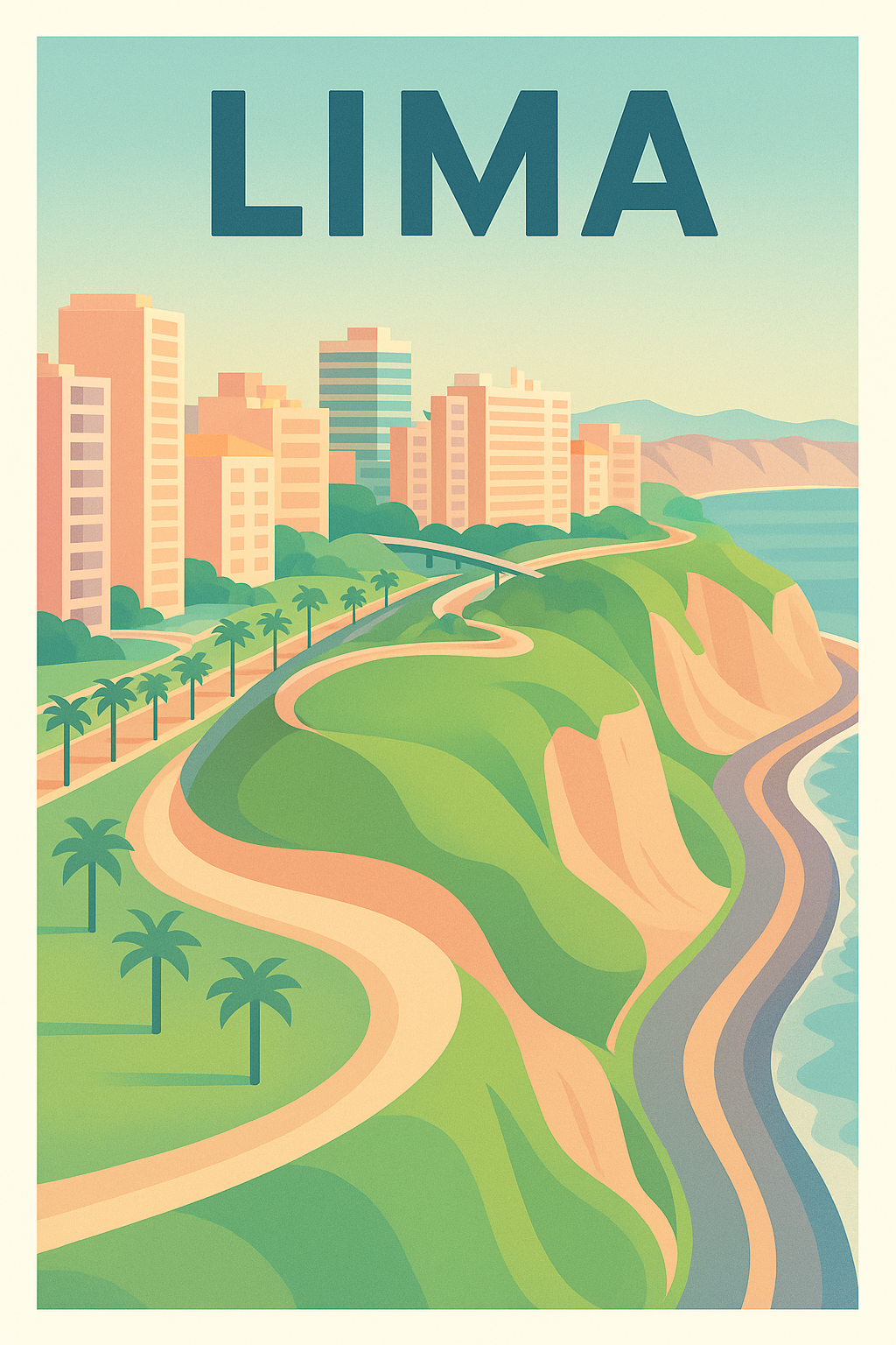 Affiche de Lima - L'élégance côtière péruvienne