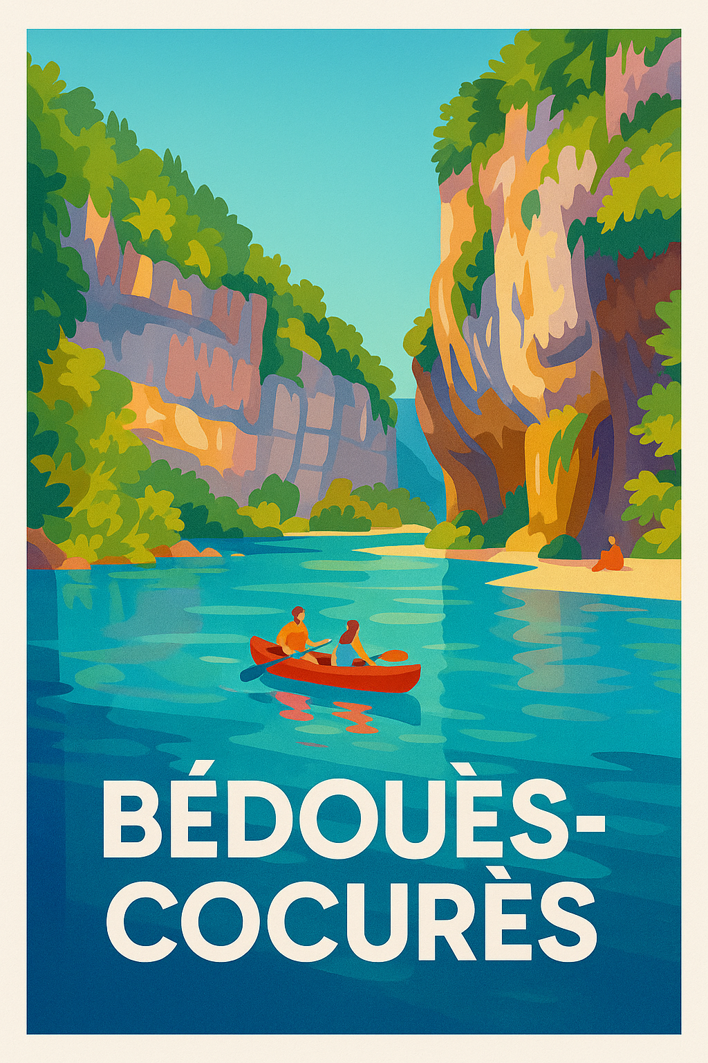 Affiche Bédouès-Cocurès — Évasion Nature & Aventure · poster d'art de Bédouès-Cocurès