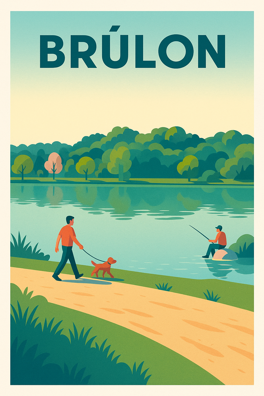 Affiche de Brûlon - Sérénité au bord de l'eau