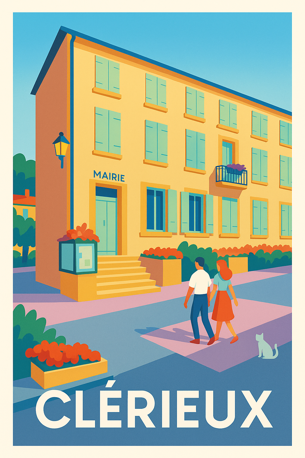 Affiche Clérieux - Charme et douceur au cœur du village