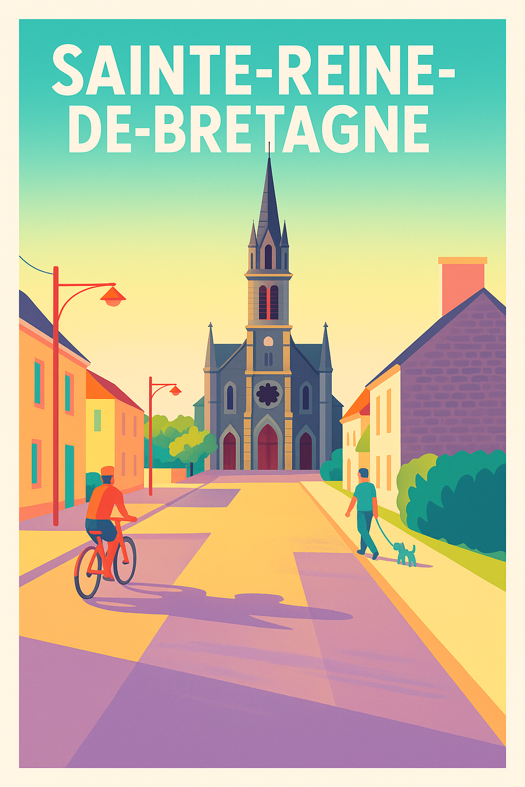 Affiche de Sainte-Reine-de-Bretagne - L'élégance intemporelle au cœur de la Bretagne