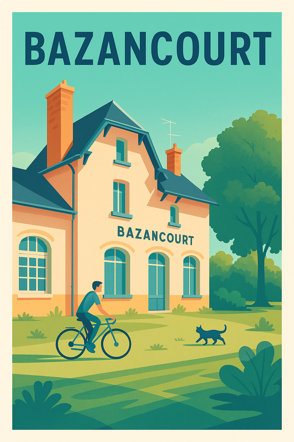 Affiche de Bazancourt - Charme paisible et nature à découvrir