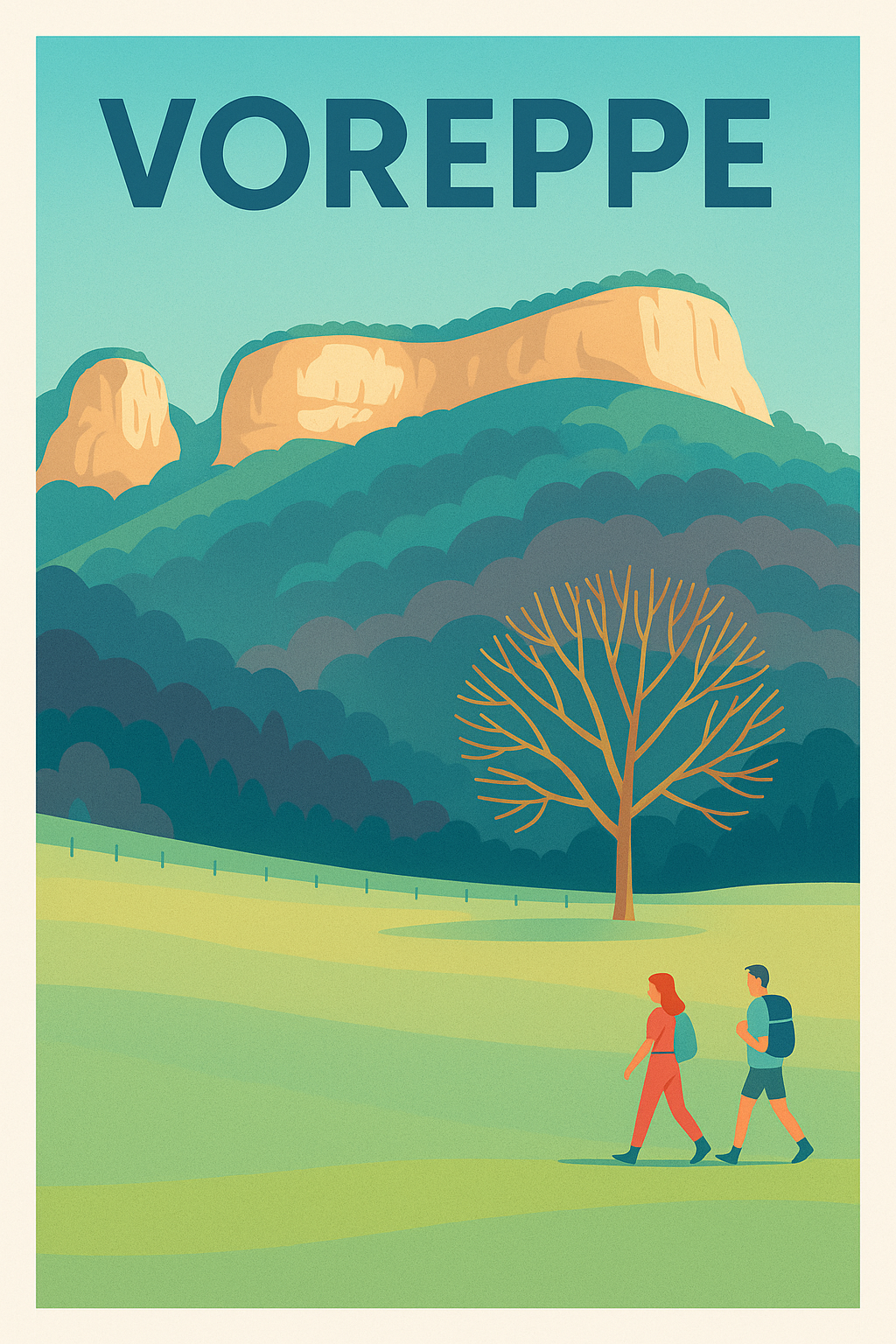 Affiche de Voreppe - Invitation à la randonnée au cœur de la nature