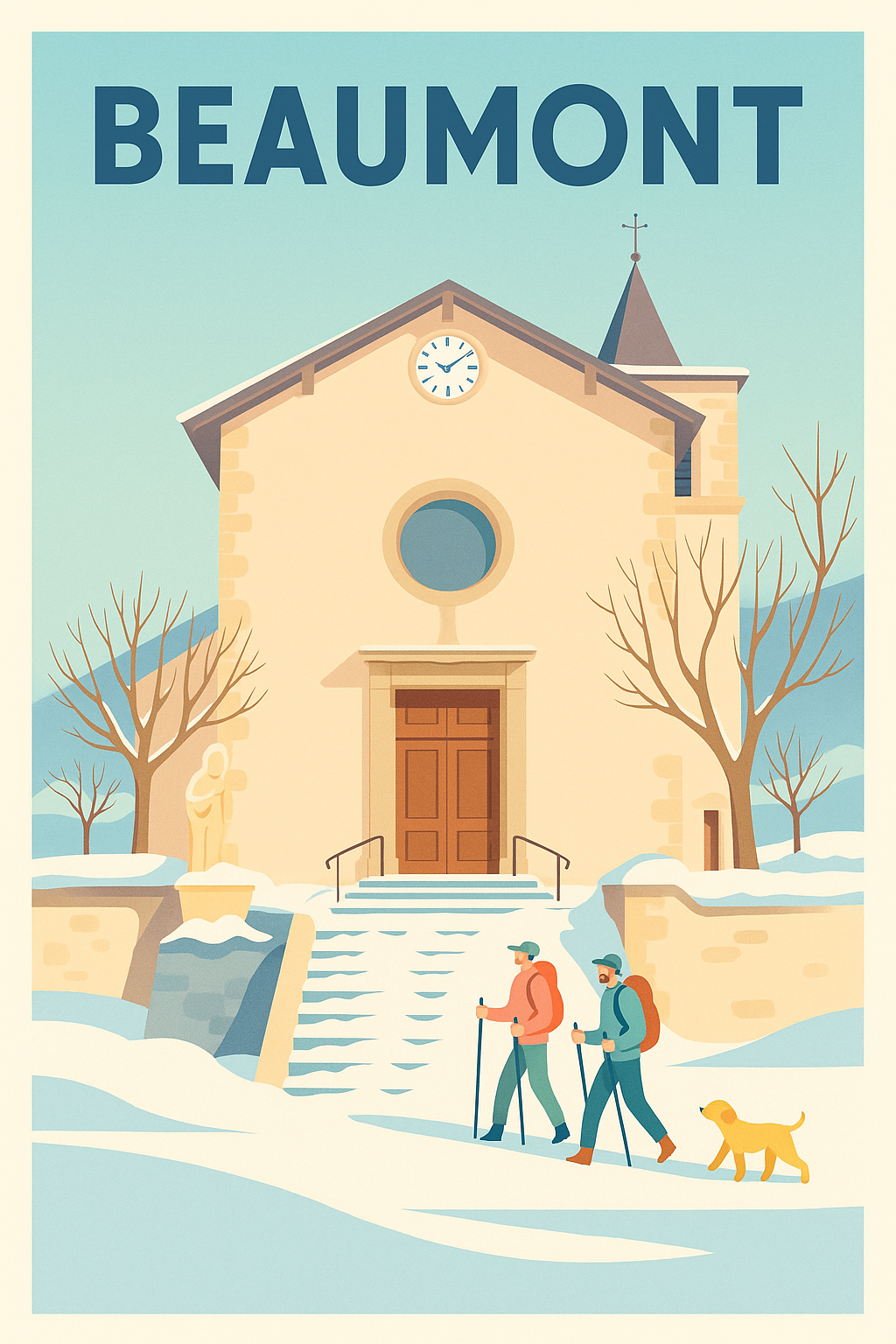 Affiche de Beaumont - L'hiver paisible au cœur du village