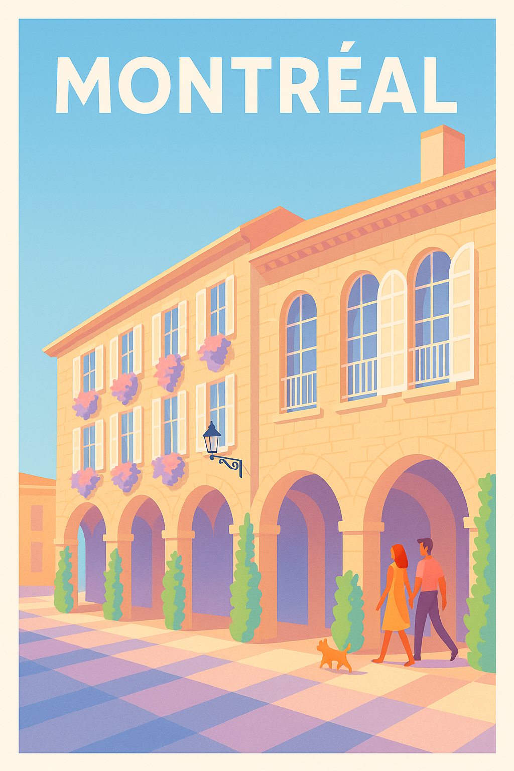 Affiche de Montréal - Promenade ensoleillée au cœur de la ville