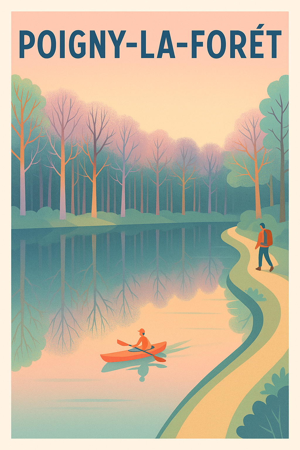 Affiche de Poigny-la-Forêt - Évasion et nature au fil de l'eau