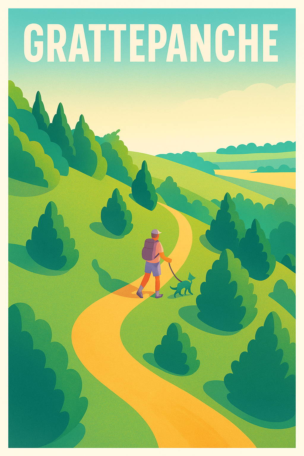 Affiche Grattepanche — Échappée nature en toute quiétude · poster d'art de Grattepanche