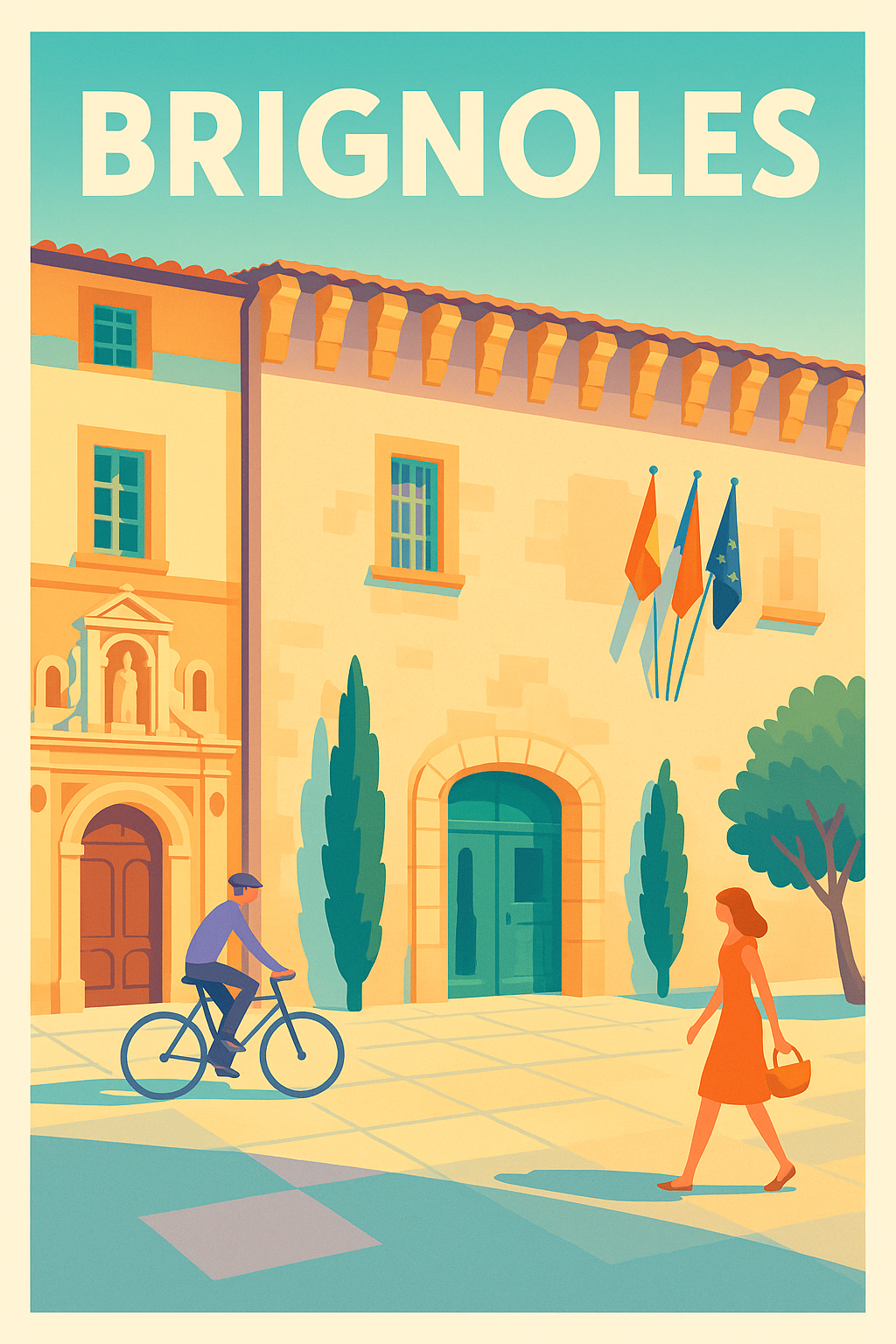 Affiche de Brignoles - Charme Provençal en Lumière Douce