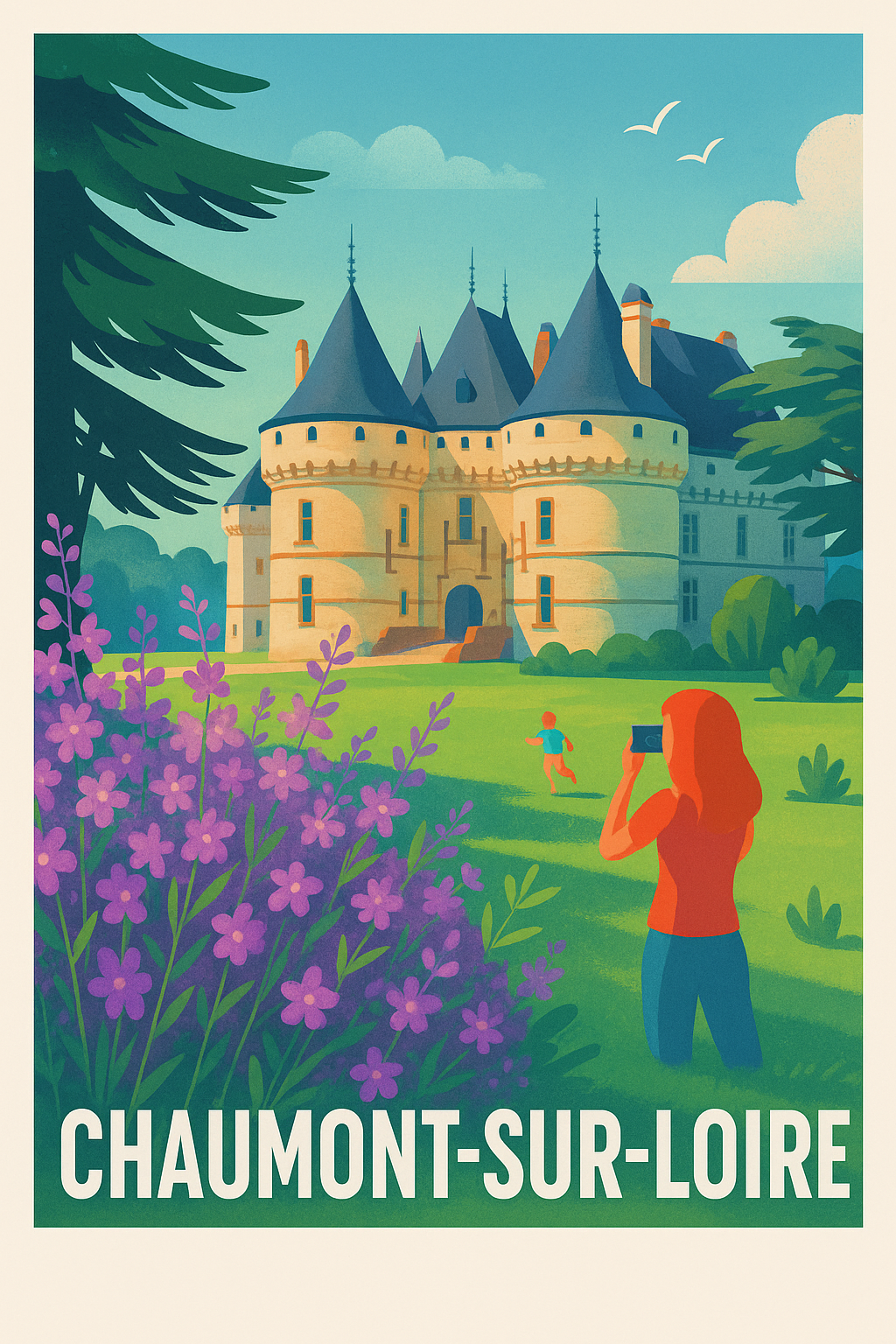 Affiche Chaumont-sur-Loire — Un joyau de la Renaissance en pleine nature · poster d'art de Chaumont-sur-Loire