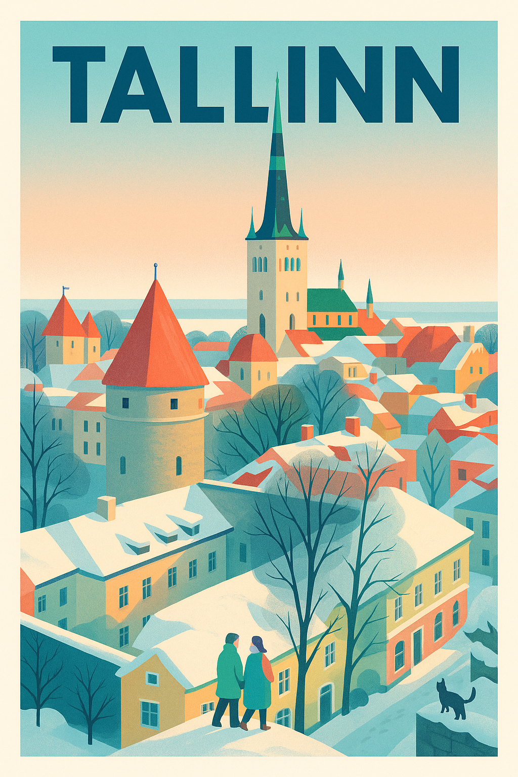 Affiche de Tallinn - L'enchantement hivernal de la capitale estonienne