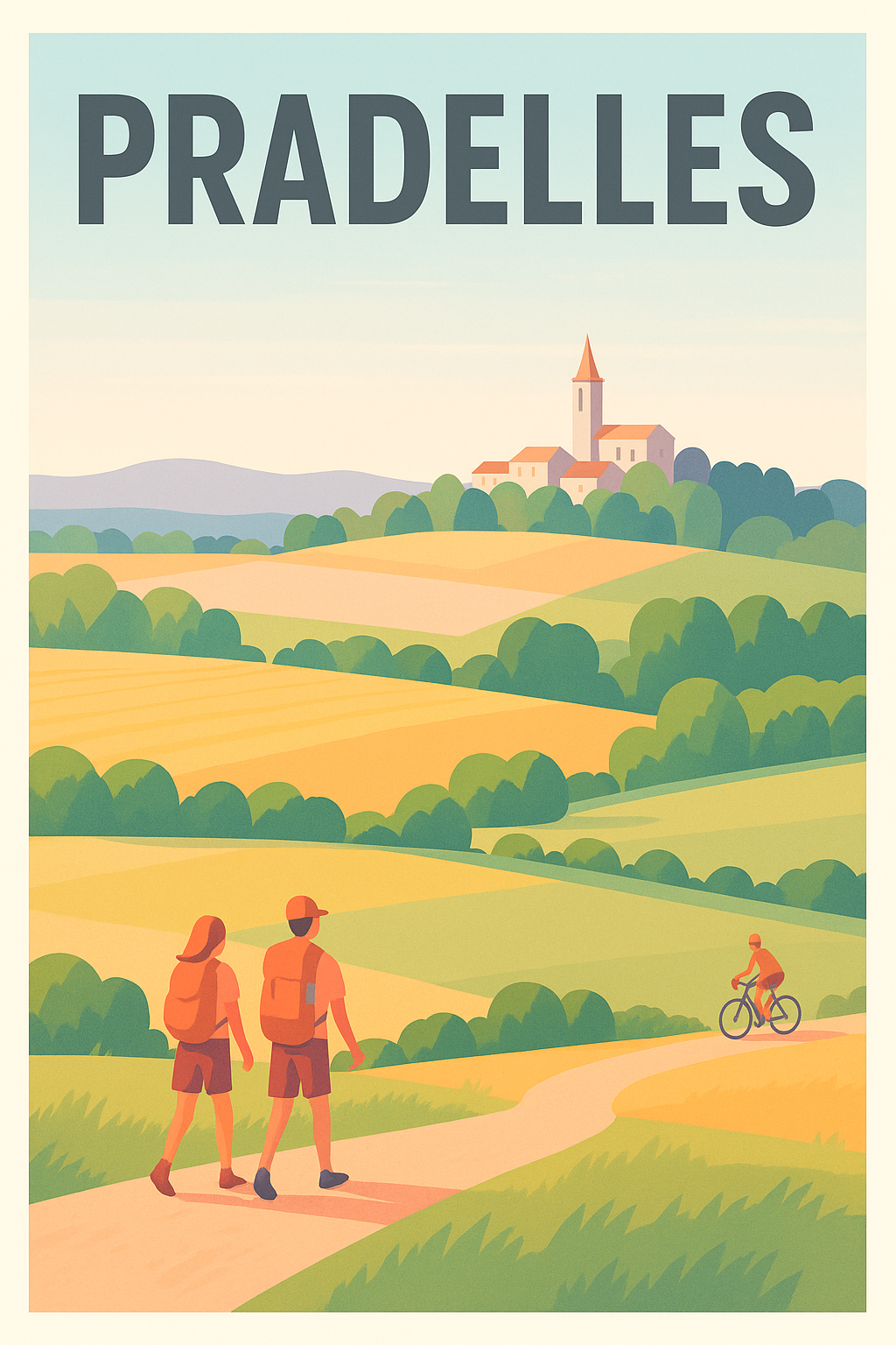 Affiche de Pradelles - Invitation à la randonnée champêtre