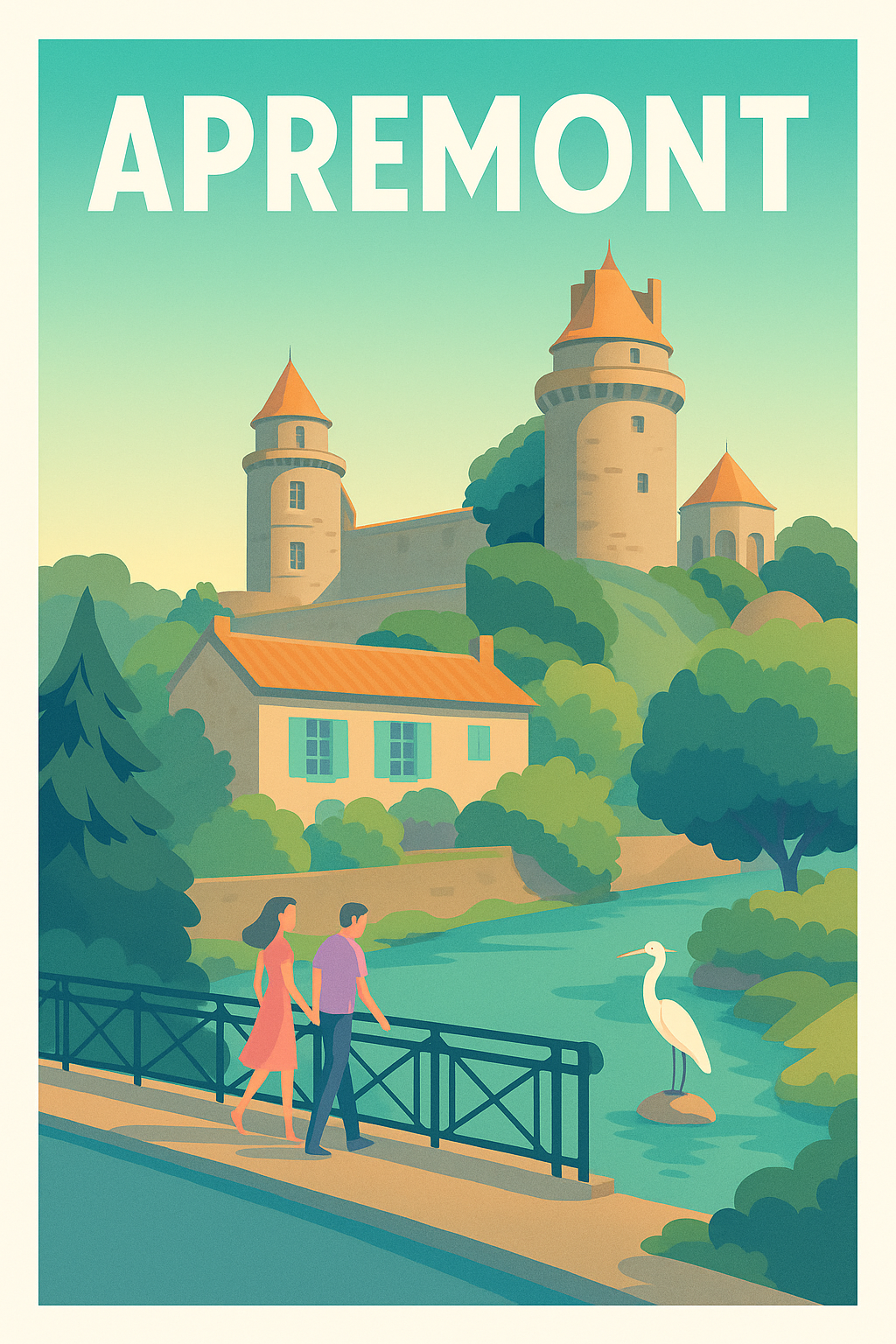 Affiche Apremont — Sérénité au cœur du patrimoine · poster d'art de Apremont