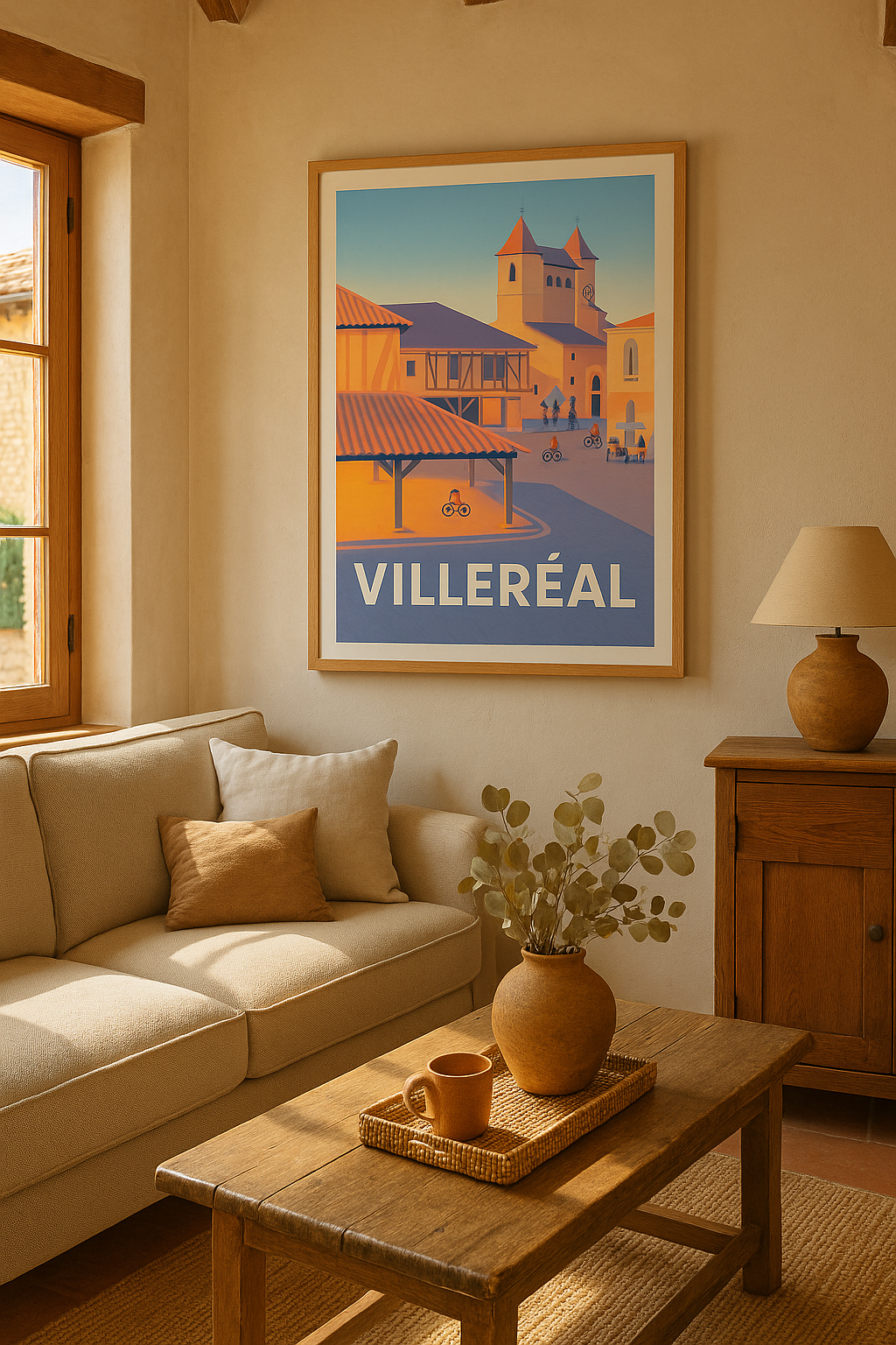 Affiche Villeréal — Charme médiéval au cœur de la Bastide · poster d'art de Villeréal