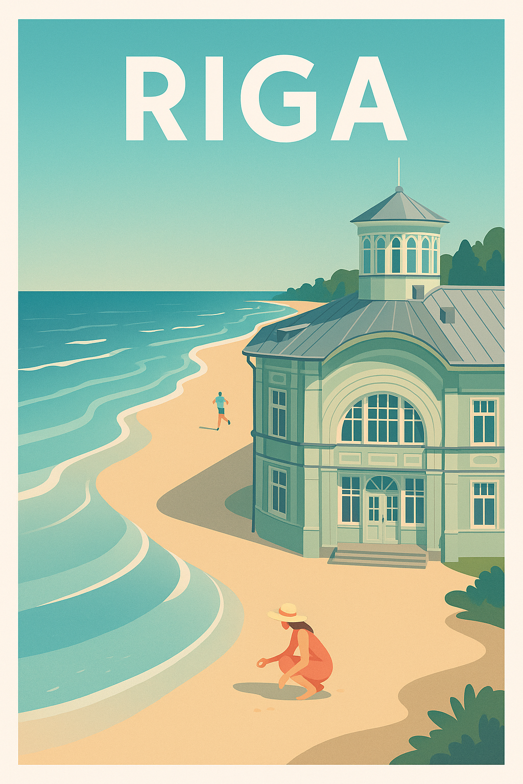 Affiche de Riga - Évasion balnéaire à la lettone