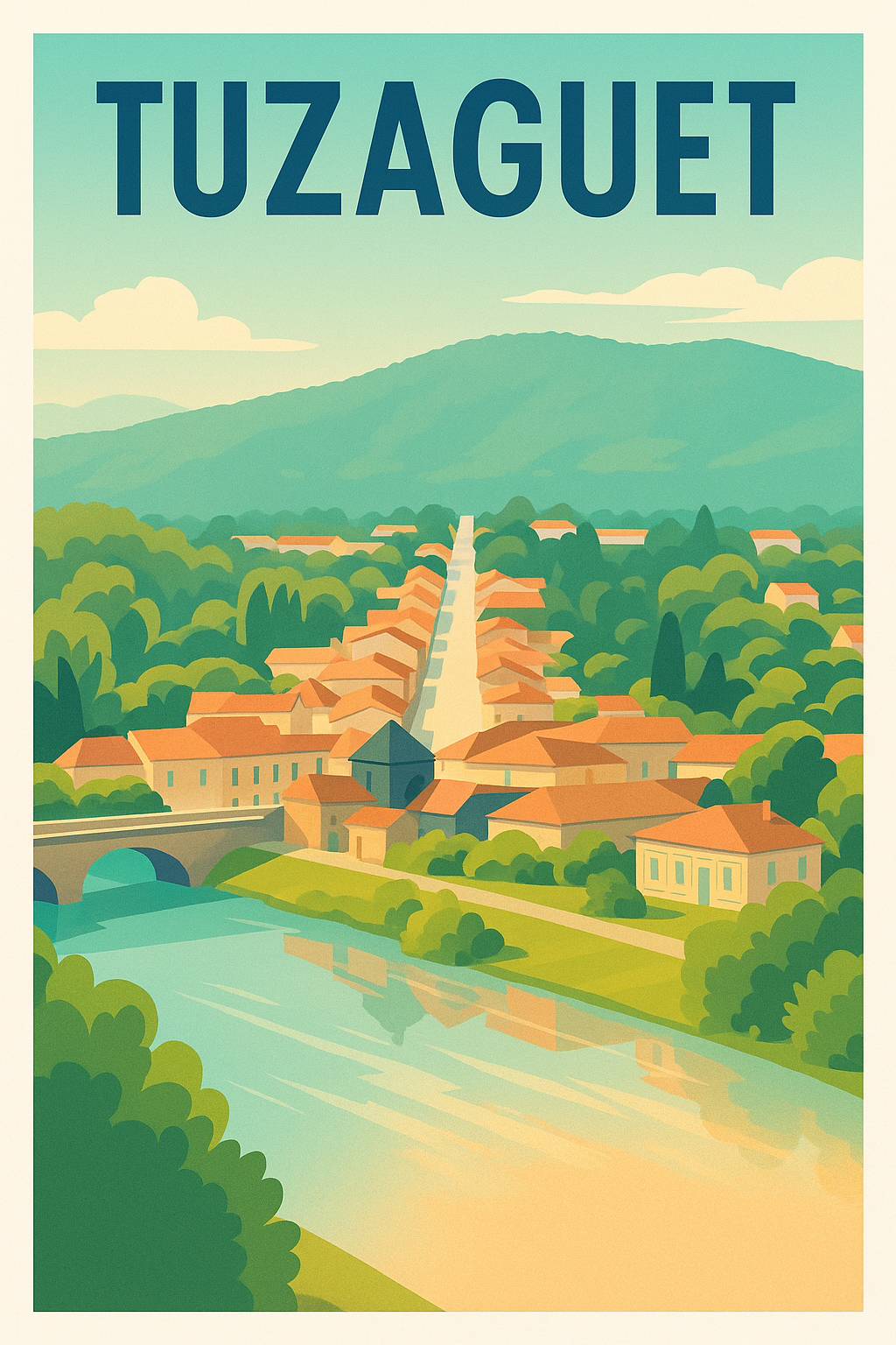 Affiche de Tuzaguet - Charme paisible et nature préservée