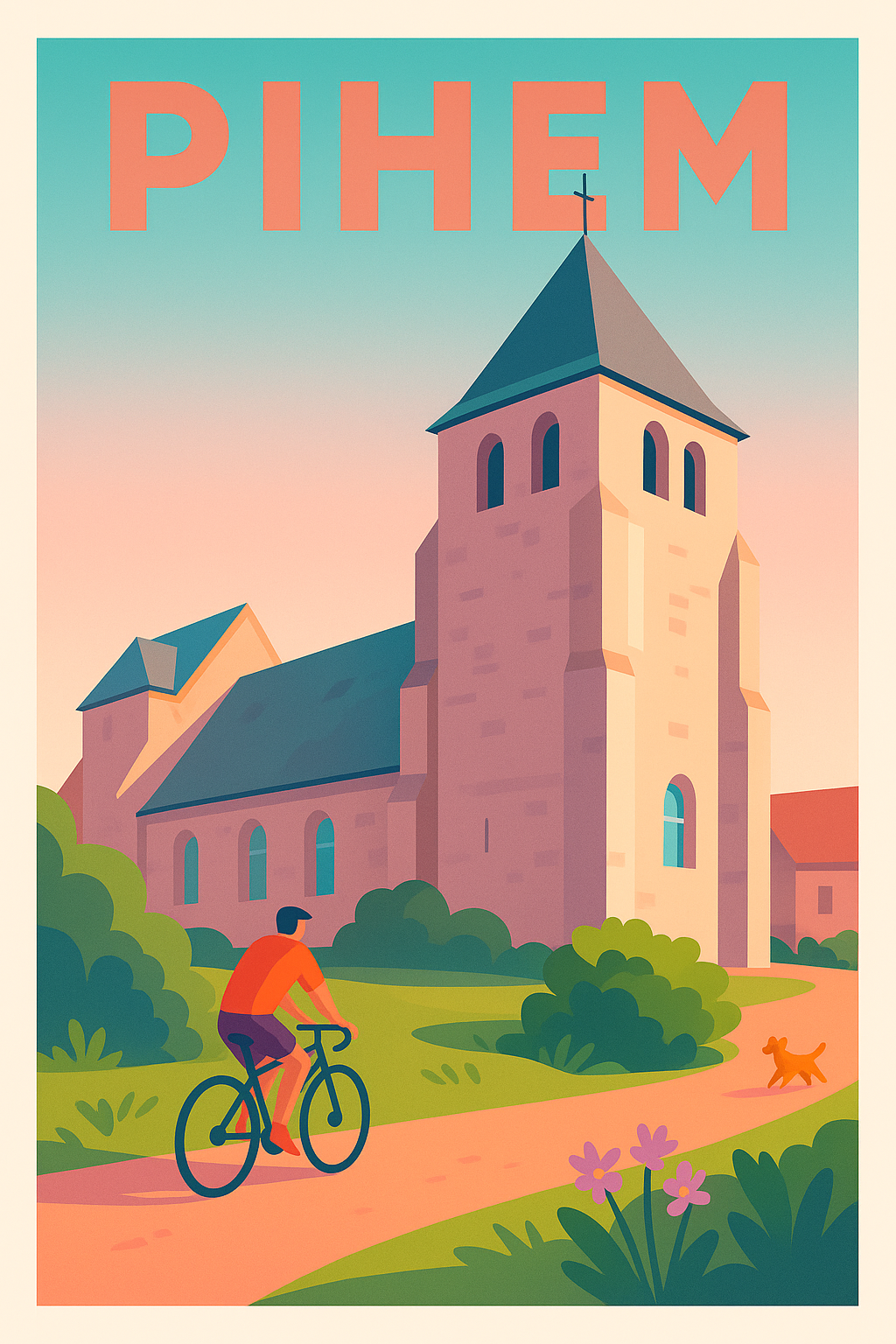Affiche de Pihem - La sérénité champêtre à vélo