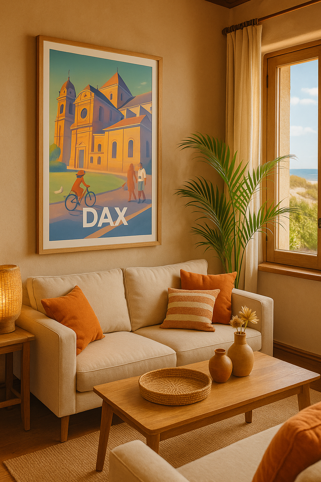 Mise en situation Affiche Dax - Charme et lumière du Sud-Ouest