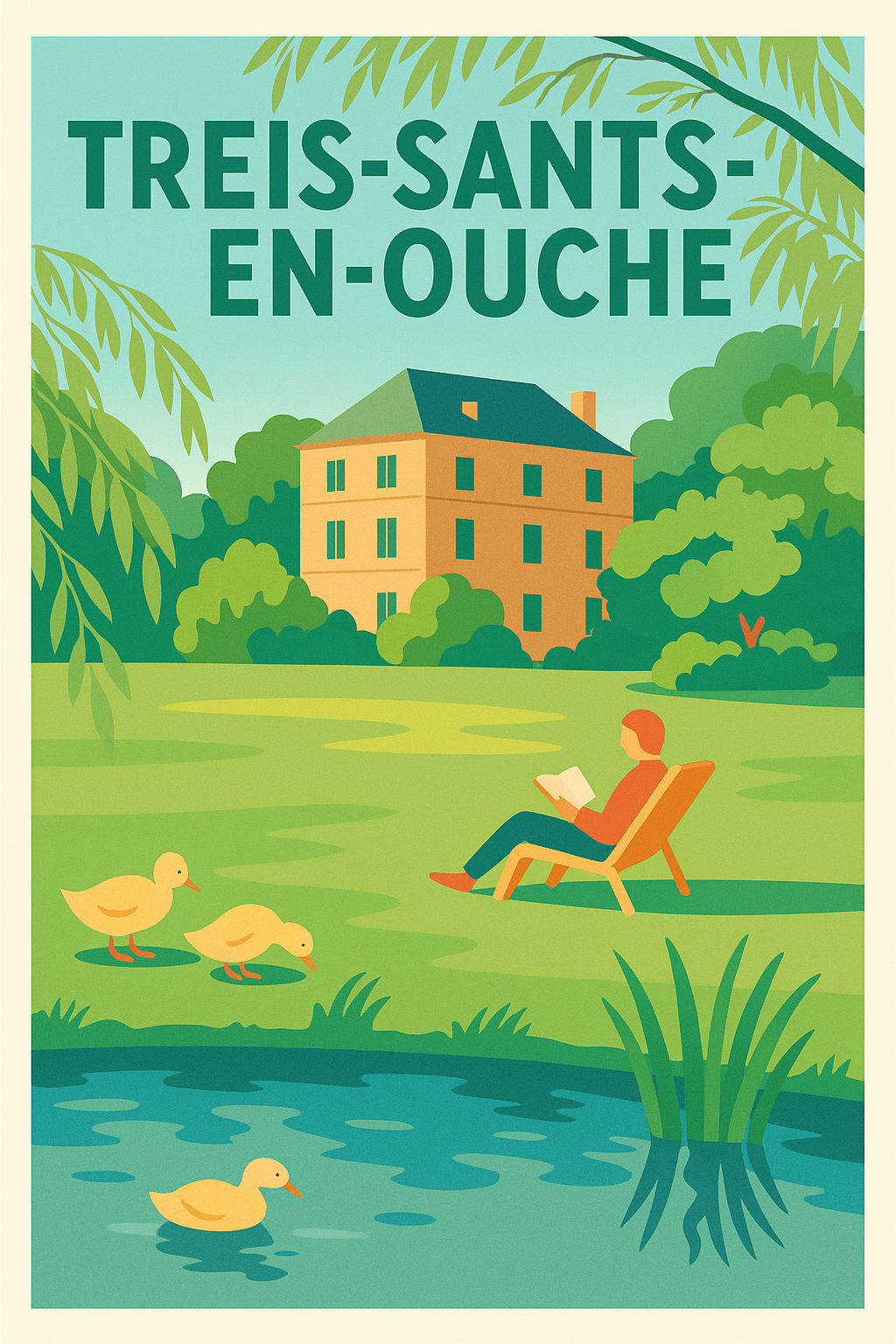 Affiche de Treis-Sants-en-Ouche - Sérénité et nature en Normandie