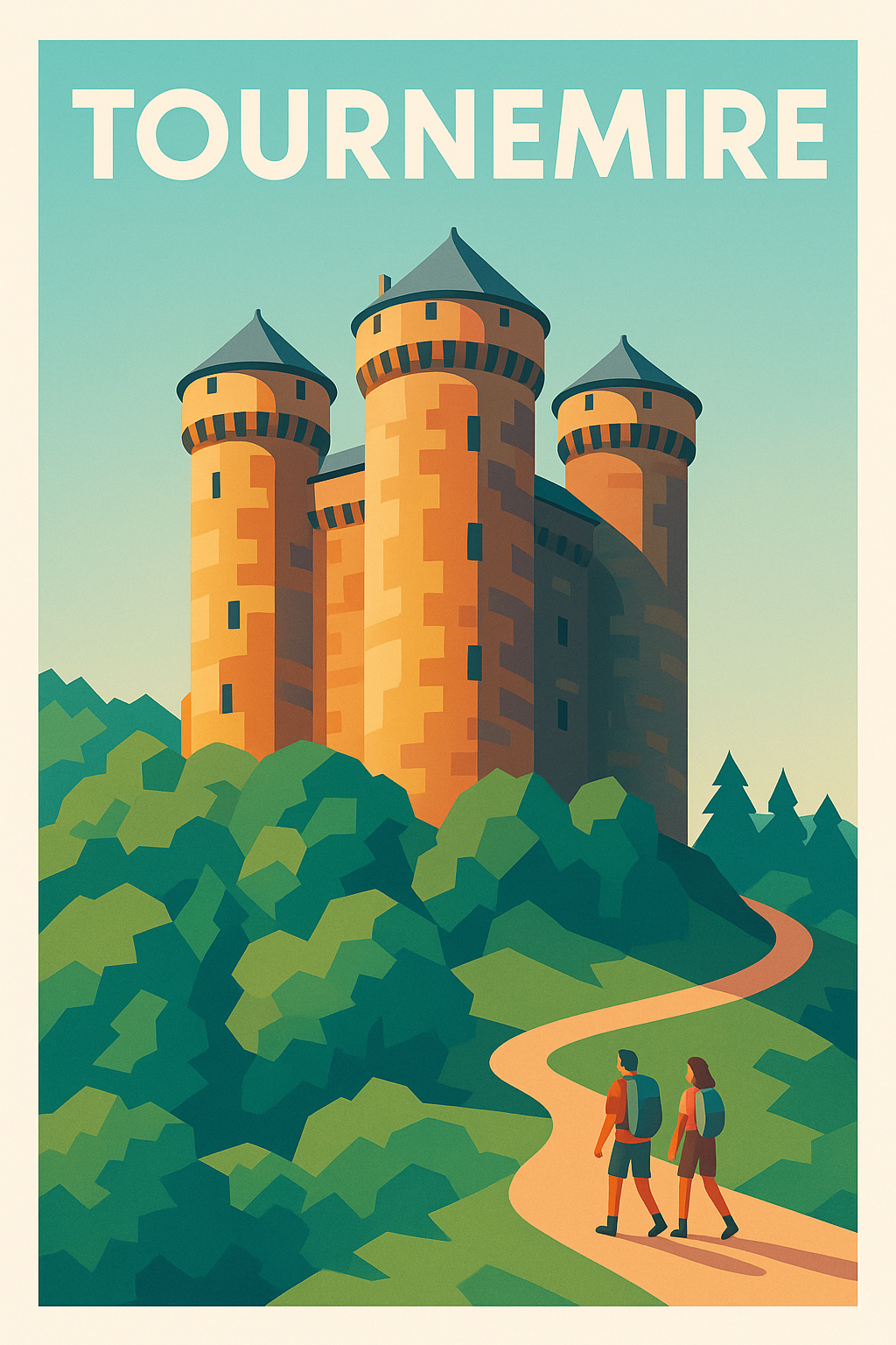 Affiche Tournemire — Voyage au cœur de l'histoire médiévale · poster d'art de Tournemire