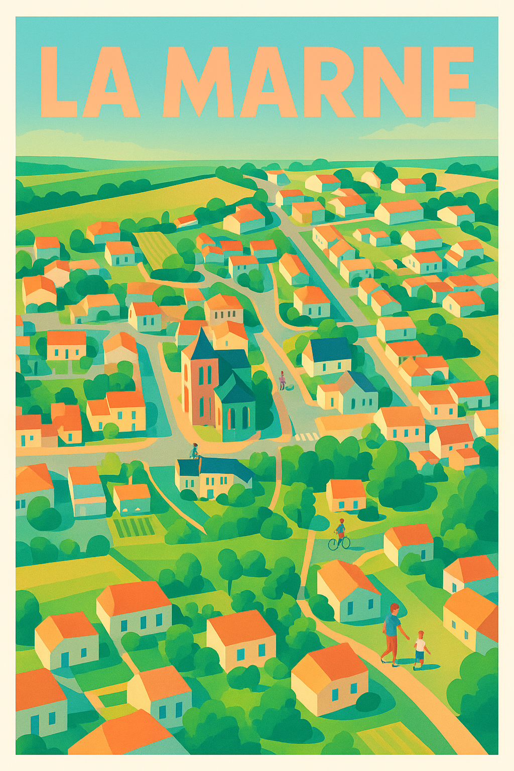 Affiche de La Marne - Une escapade bucolique et colorée