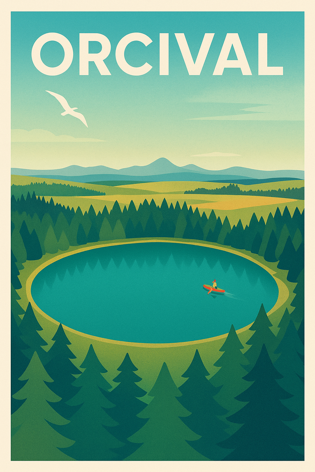 Affiche Orcival — L'Évasion Nature au Lac Circulaire · poster d'art de Orcival