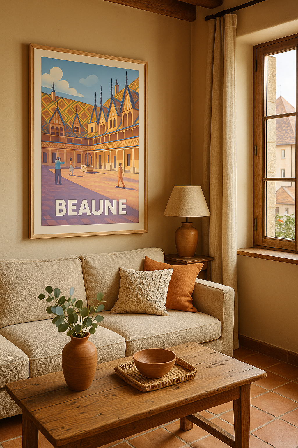 Affiche Beaune - L'élégance historique au cœur de la Bourgogne - Afich
