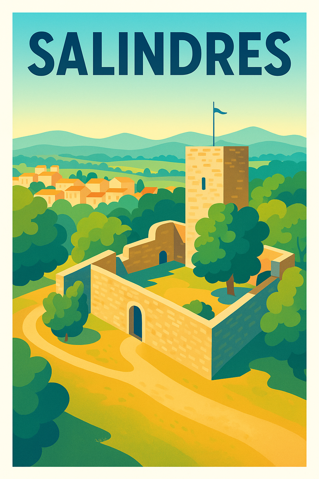 Affiche de Salindres - Charme historique et nature apaisante