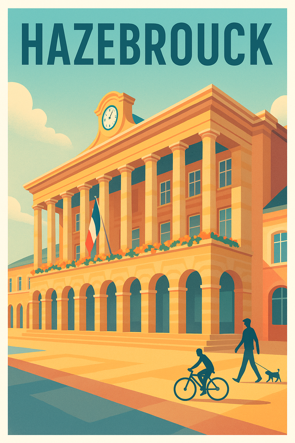 Affiche Hazebrouck — Charme et élégance architecturale · poster d'art de Hazebrouck