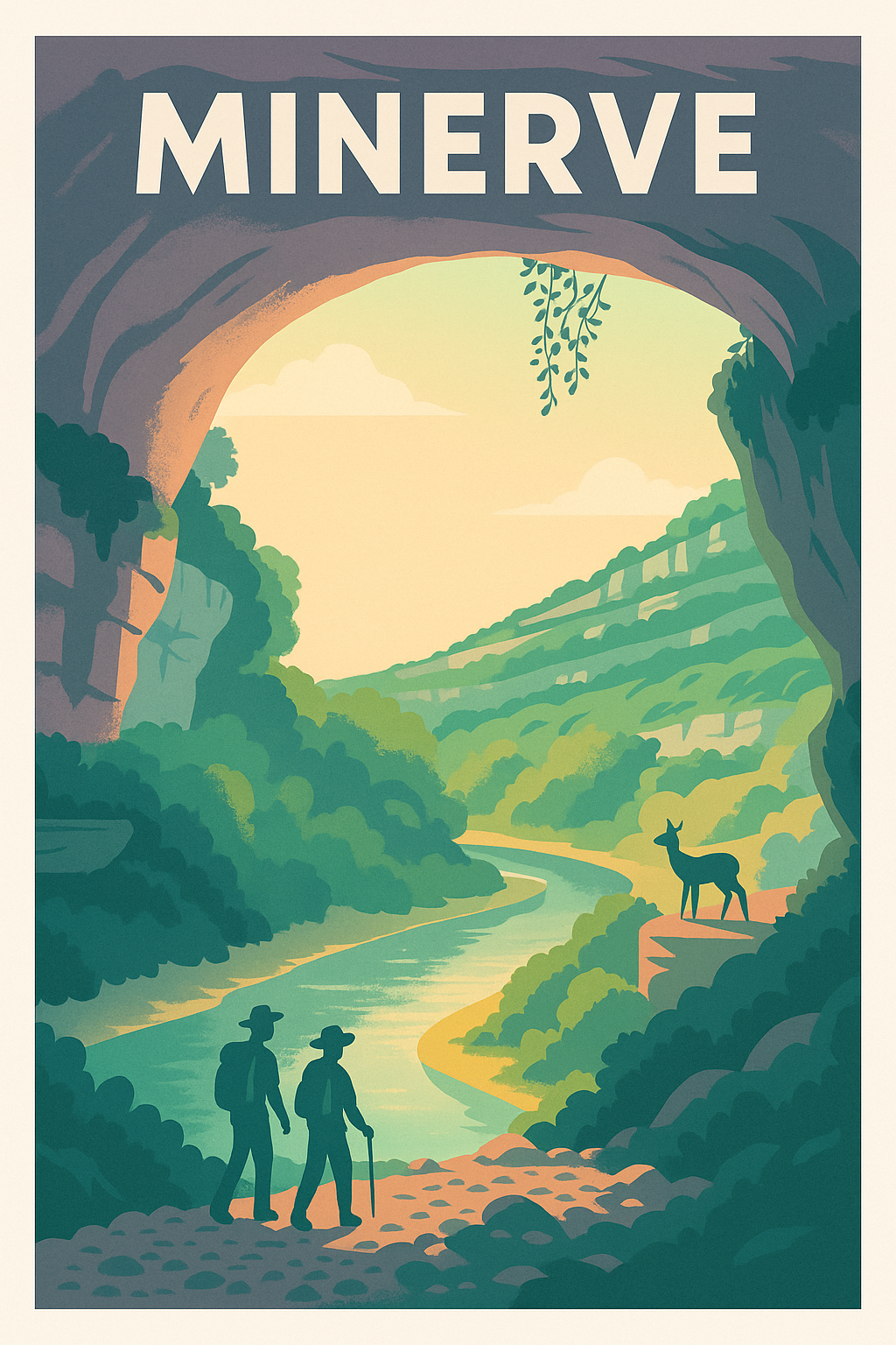 Affiche de Minerve - Évasion nature et randonnée en vallée
