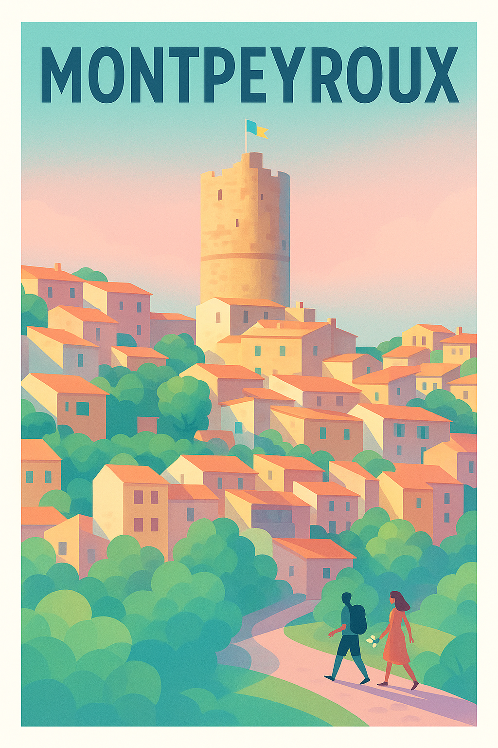 Affiche Montpeyroux — Charme et Sérénité au Cœur du Village · poster d'art de Montpeyroux