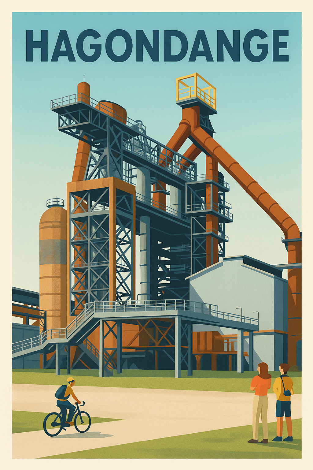 Affiche de Hagondange - L'Usine au cœur de la ville