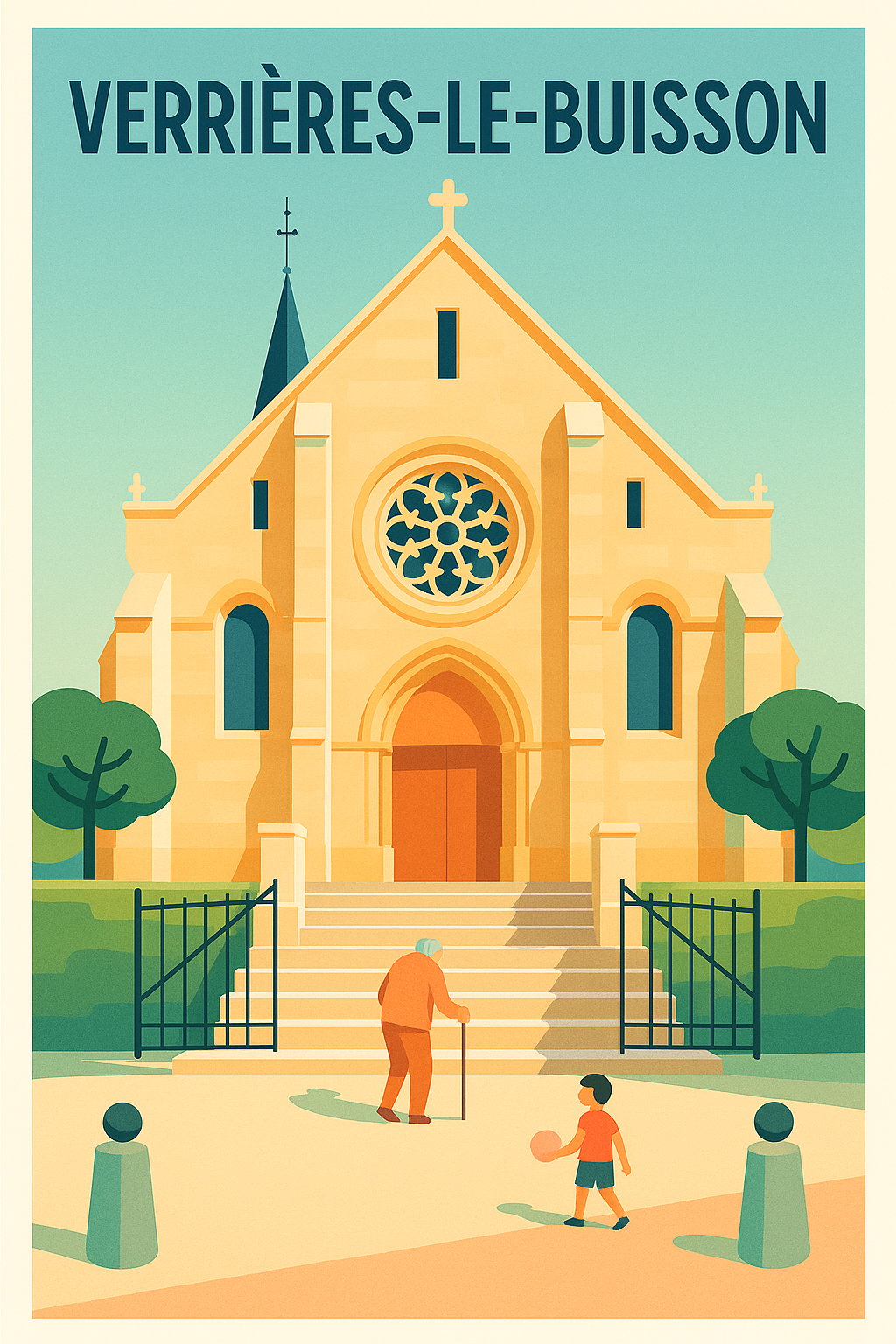 Affiche de Verrières-le-Buisson - Tranquillité et harmonie au cœur du patrimoine