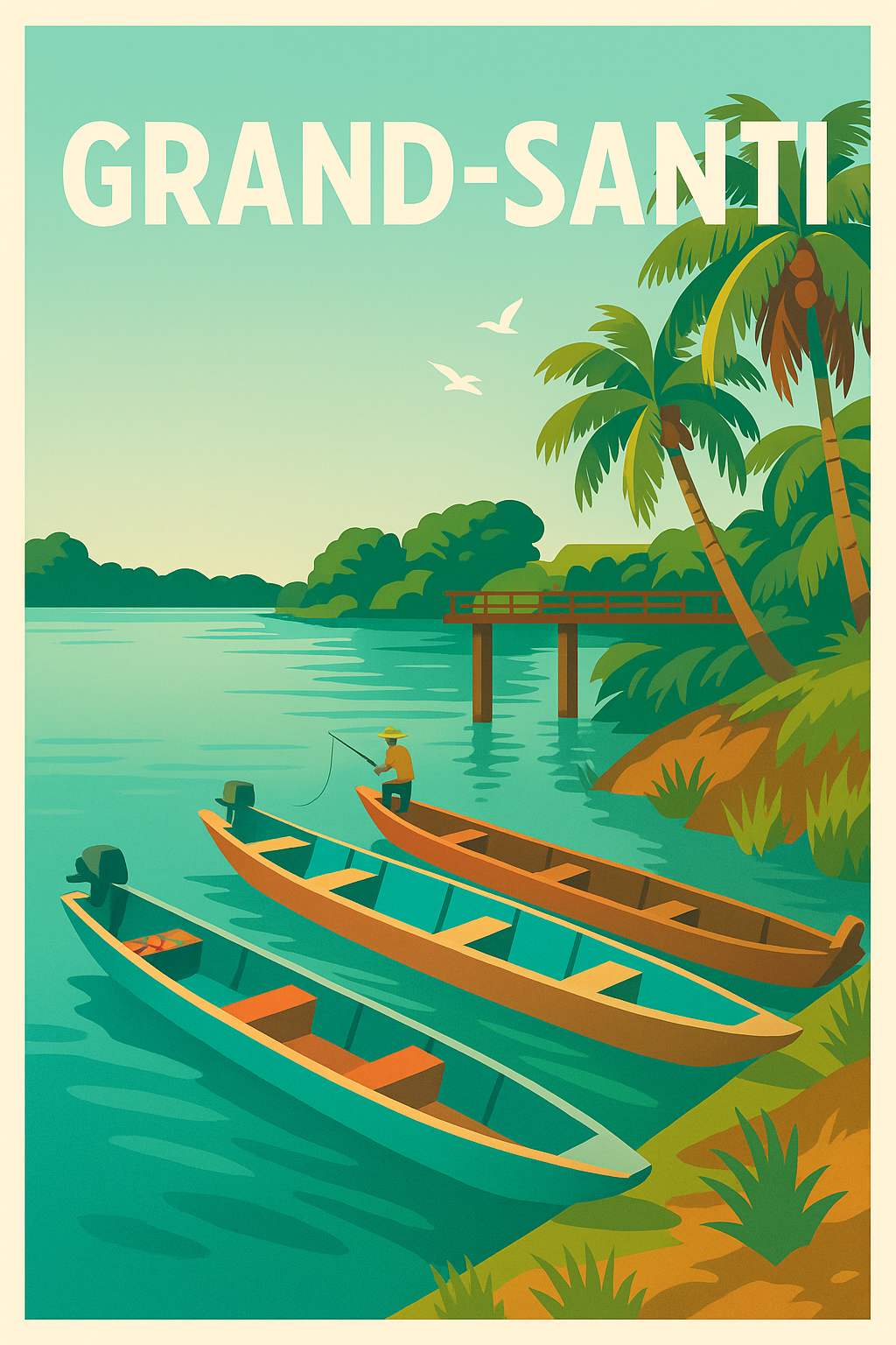 Affiche de Grand-Santi - Tranquillité tropicale au fil de l'eau