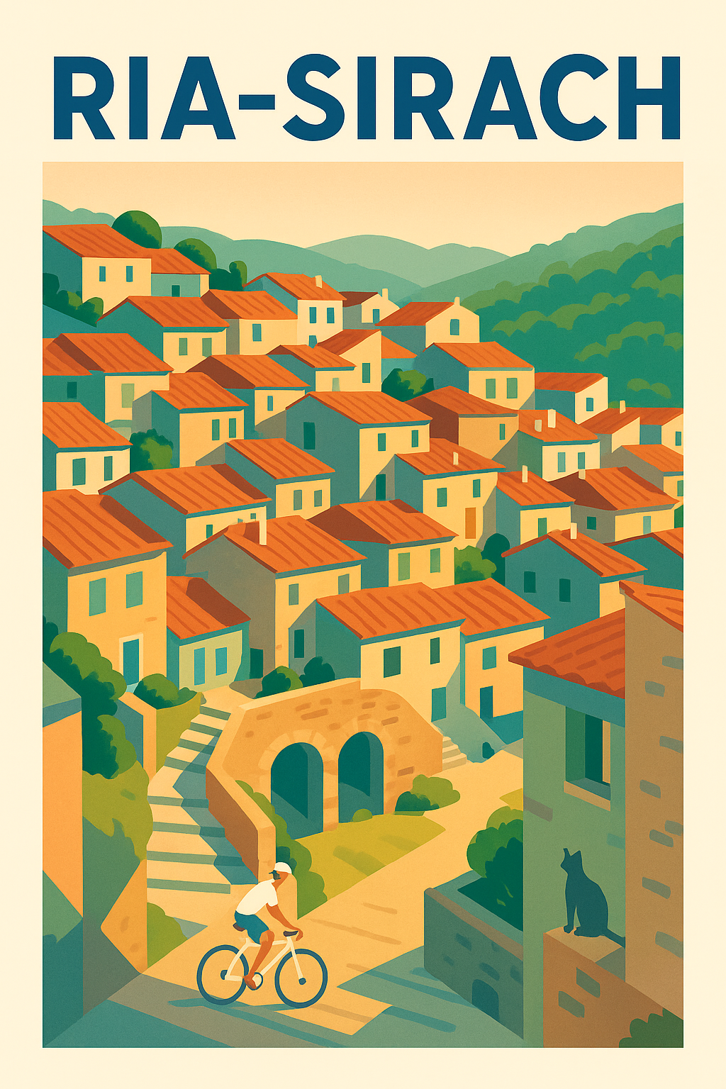 Affiche de Ria-Sirach - Village pittoresque et douceur méridionale